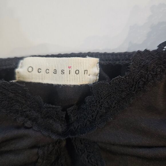 New Occasion Lingerie Style Rave Top Cropped Lace Busty Size XL Black - Picture 8 of 9